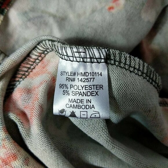 Haute Monde Sheath Dress Green Orange Floral Medium - Picture 5 of 6